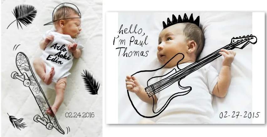 Birth announcement ideas for multiples: Awesome Sauce Value Pack at Buzzbear Studios. Ha!
