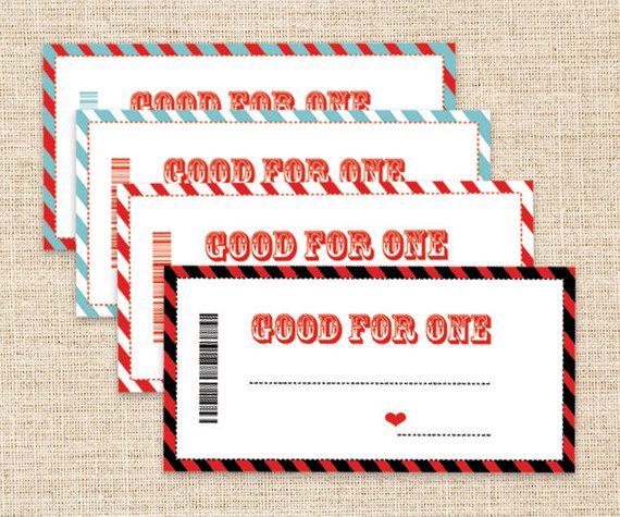 Printable fill-in-the-blank holiday coupons for teacher gifts via Kona Designs on Etsy