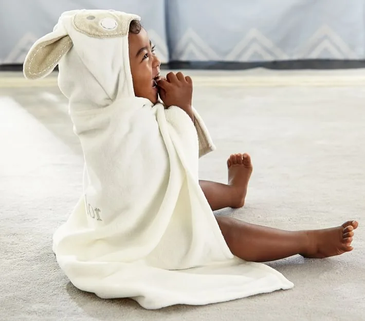 Easter gifts for baby: Hooded lamb, bunny, or chick towel at PBK