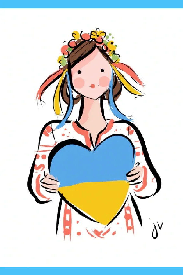 Ukraine Sticker and Mug from Jennifer Vallez
