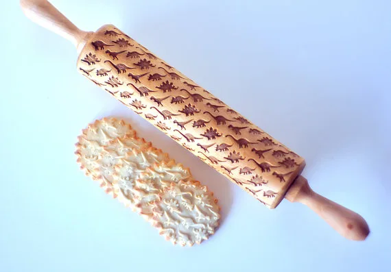 Embossed custom rolling pins: Mad tools for mad baking skills.