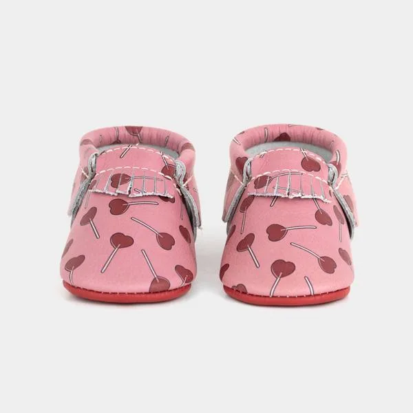 Freshly Picked Heart Lollipop Mocs: Cute first valentine's day gifts for babies