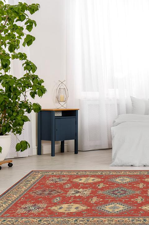 Our honest Ruggable machine washable rug review | Shown here: Ademi Paprika Red Rug.