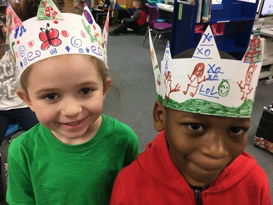 Kids printable paper crowns from LitWorld to celebrate World Read Aloud Day