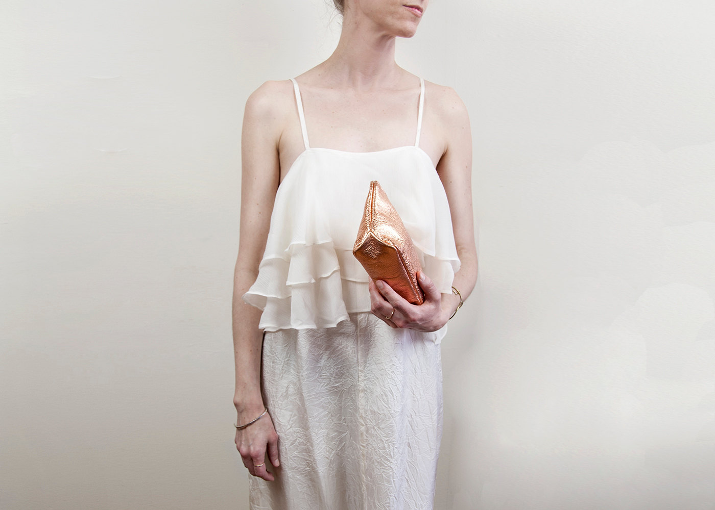Lovely handmade metallic cosmetics bags from a Brooklyn artist on Etsy