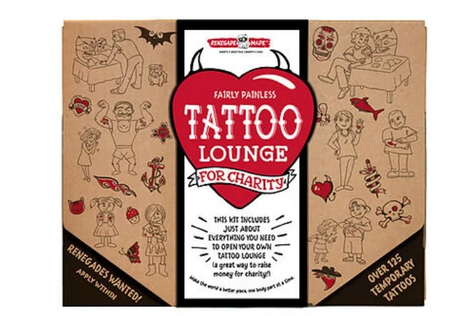 Renegade Made's Fairly Painless Tattoo Lounge for Charity craft kit for kids