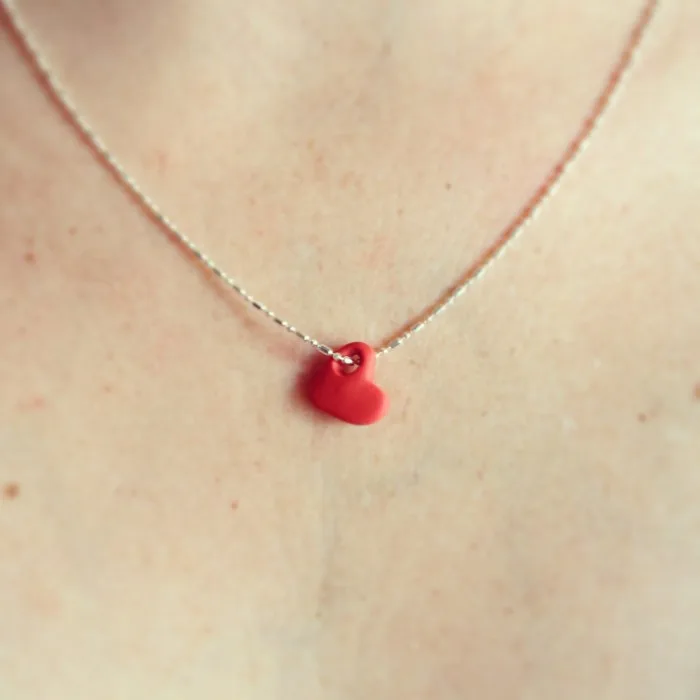 Handmade Gifts - Clay Heart Charm for Mother's Day by Muffin Tin Mom
