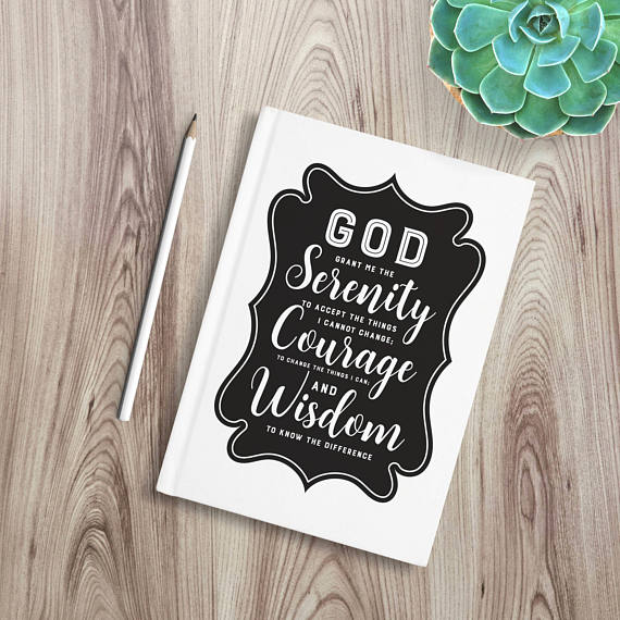 Me-time tip for moms: Accept the things you cannot change. What is, is. | Journal: WanderPaper Journals on Etsy