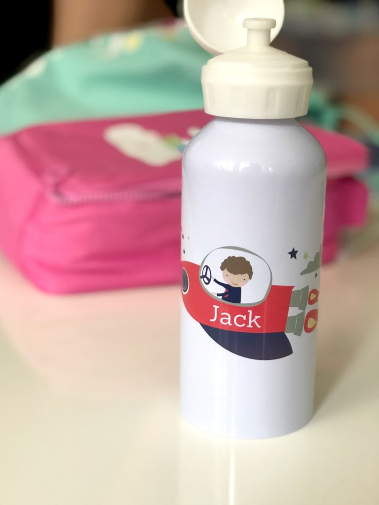 Personalized water bottle for kids from Stuck on You (sponsor)