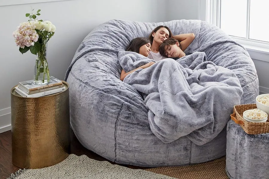 Our favorite Hygge gifts for the holidays, like this oversized Lovesac chair