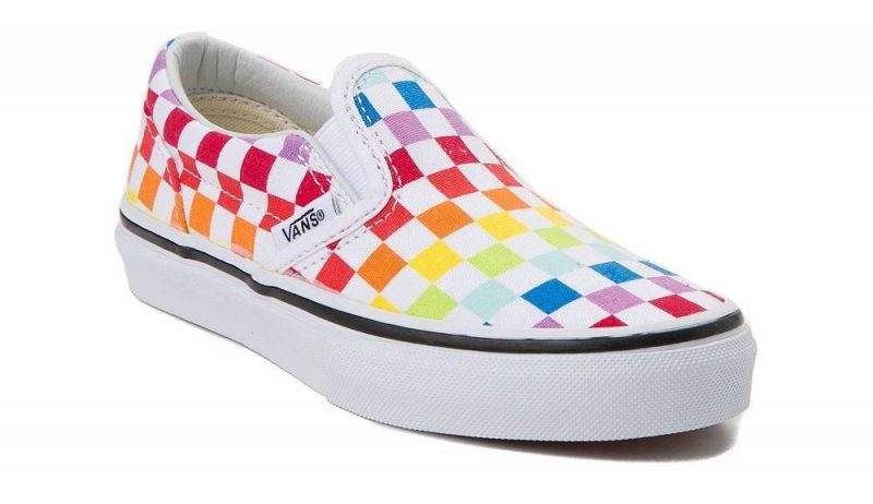 Kids' rainbow clothing: Rainbow Chex Vans
