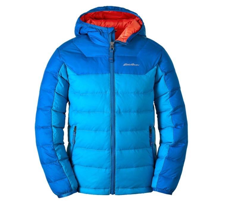 Warmest kids' winter coats: Downlight Hooded Coat by Eddie Bauer