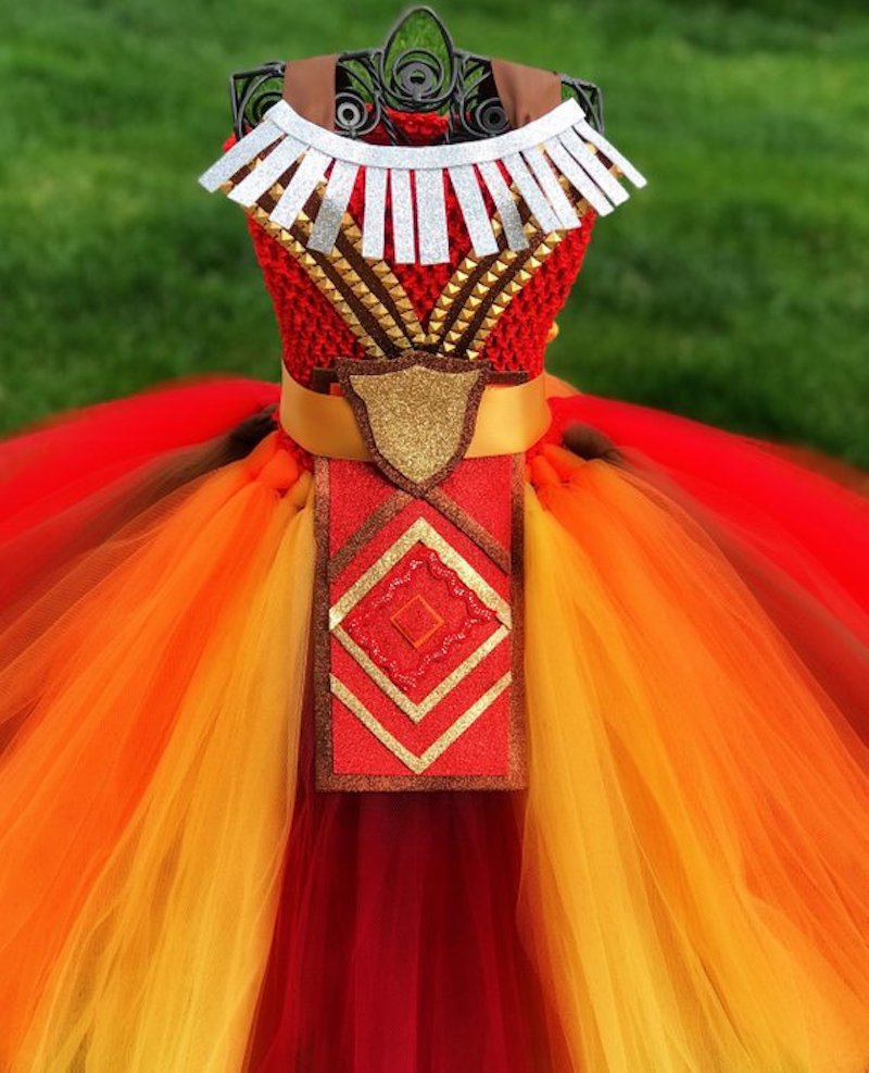 Pop culture Halloween costumes for kids: Okoye dress at The Royal Rose Boutique