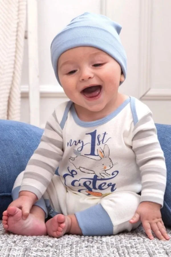 Adorably bunny teether for baby's first Easter from LouLou Lollipop